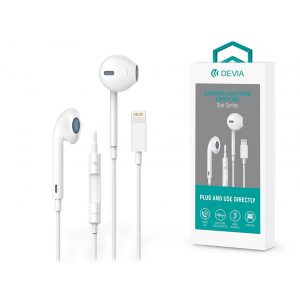 Căști universale de înregistrare stereo Devia - Lightning - Căști Devia Star Series Lightning Earbuds - alb