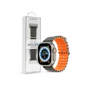 Curea sport din silicon pentru Apple Watch - Seria Deluxe Sport6 ​​Curea de ceas bicolor din silicon - 38/40/41 mm - gri/galben