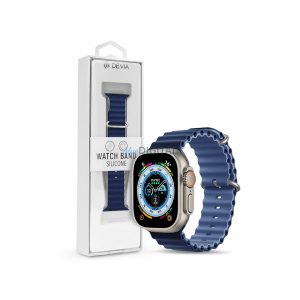 Curea sport din silicon Apple Watch - Seria Deluxe Sport6 ​​Curea de ceas din silicon în două tonuri - 38/40/41 mm - albastru