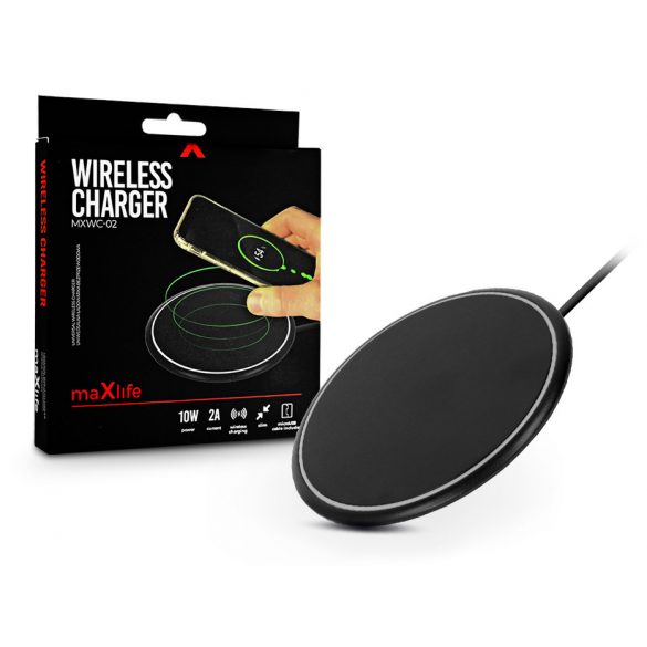 Maxlife Qi Universal Wireless Charging Station - 5V/2A - 10 W - Maxlife MXWC-02 Wireless Charger - Qi Standard - Negru