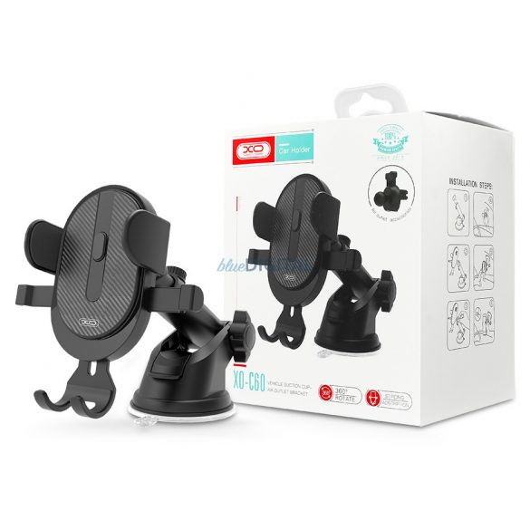 Suport auto universal pentru PDA/GSM XO pentru dispozitive de 4-6" - XO C60 Car Holder - negru