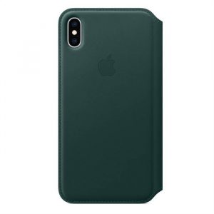 Husă din piele Apple iPhone XS Max MRX42ZM/A - Verde închis