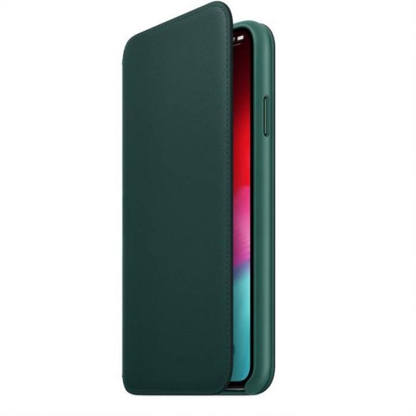 Husă din piele Apple iPhone XS Max MRX42ZM/A - Verde închis