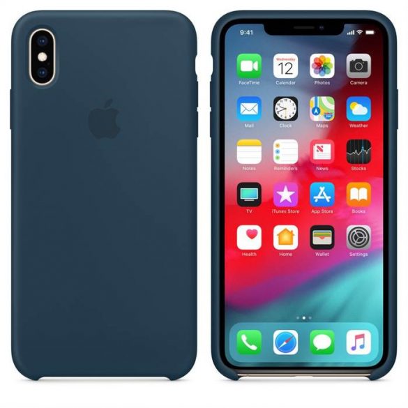 Husă din spate din silicon lichid Apple iPhone XS Max MUJQ2ZM/A - verde închis