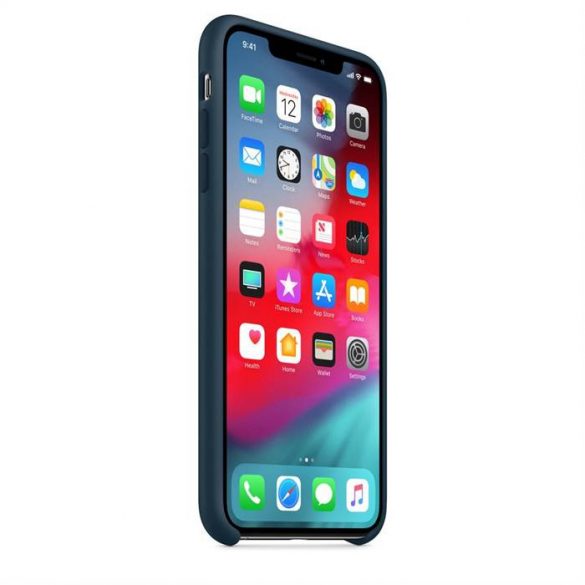 Husă din spate din silicon lichid Apple iPhone XS Max MUJQ2ZM/A - verde închis