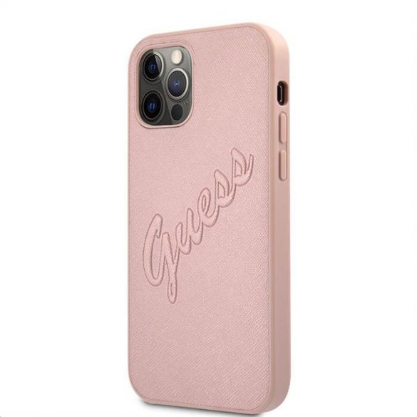 Husa din spate pentru iPhone 12/12 Pro GUESS GUHCP12MRSAVSRG - Aur roz