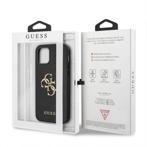 Apple iPhone 12/12 Pro GUESS GUHCP12MSA4GGBK Husă spate - Negru