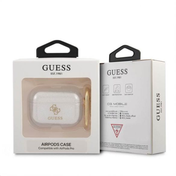 Suport TPU pentru Apple Airpods Pro GUESS GUAPUCG4GT - Transparent