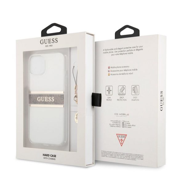 Husă din TPU Apple iPhone 13 Mini GUESS GUHCP13SKB4GBR - maro