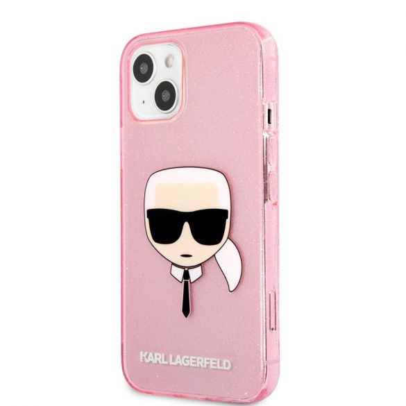 Apple iPhone 13 KARL LAGERFELD KLHCP13SKHTUGLP Glitter Husă spate - Roz