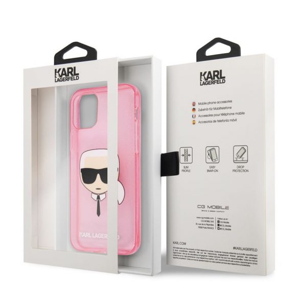 Apple iPhone 13 KARL LAGERFELD KLHCP13SKHTUGLP Glitter Husă spate - Roz