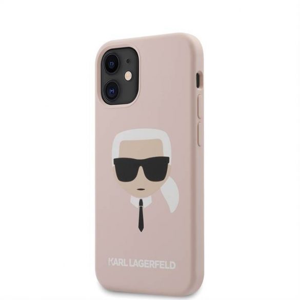 Husă din spate din silicon lichid pentru Apple iPhone 13 Mini KARL LAGERFELD KLHCP13SSLKHLP - roz