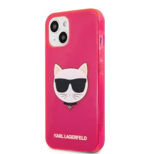 Husa din spate Apple iPhone 13 Mini KARL LAGERFELD KLHCP13SCHTRP - roz