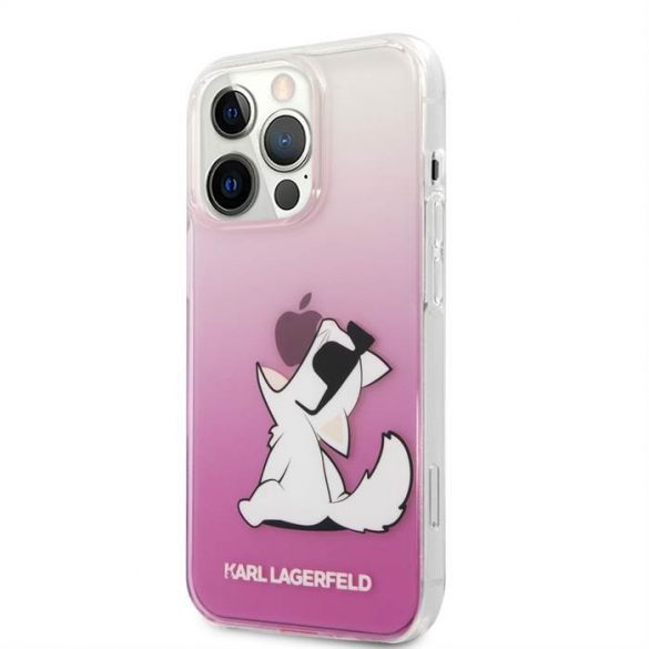 Husă din TPU pentru Apple iPhone 13 Pro KARL LAGERFELD KLHCP13LCFNRCPI - roz