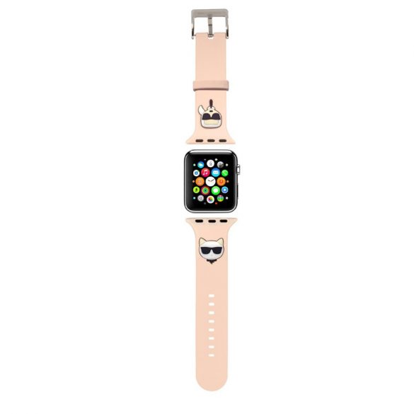 Curea ceas Apple iWatch Karl Lagerfeld KLAWLSLCKP 42/44mm - Roz