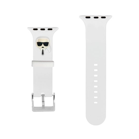 Curea de ceas Apple iWatch Karl Lagerfeld KLAWLSLKW 42/44mm - Albă