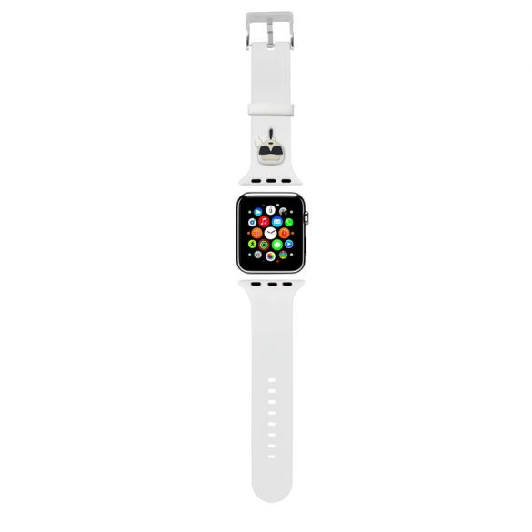 Curea de ceas Apple iWatch Karl Lagerfeld KLAWLSLKW 42/44mm - Albă