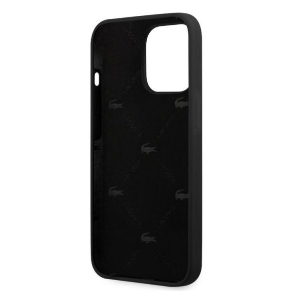 Husă din silicon lichid Apple iPhone 13 Pro Lacoste LCHCP13LSK - neagră