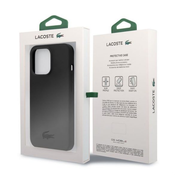 Husă din silicon lichid Apple iPhone 13 Pro Lacoste LCHCP13LSK - neagră