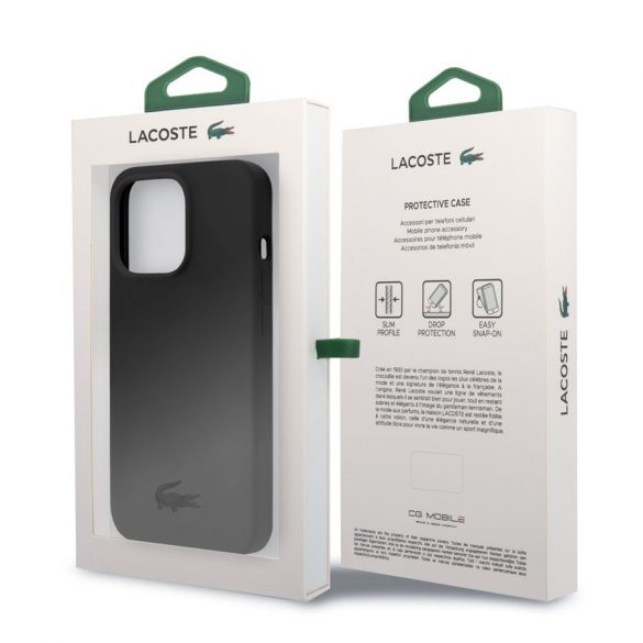 Husă din silicon lichid Apple iPhone 13 Pro Max Lacoste LCHCP13XSK - neagră