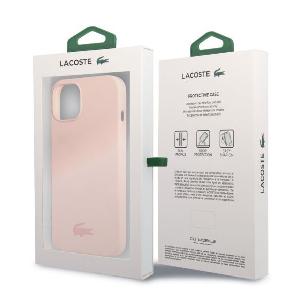 Husă din spate lichidă Apple iPhone 13 Lacoste LCHCP13MSI - roz