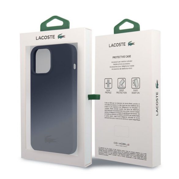 Husă din spate lichidă Apple iPhone 13 Pro Lacoste LCHCP13LSV - Albastru închis