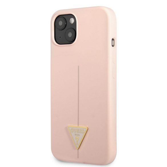 Husă din silicon lichid GUESS GUHCP13SSLTGP Apple iPhone 13 Mini - roz