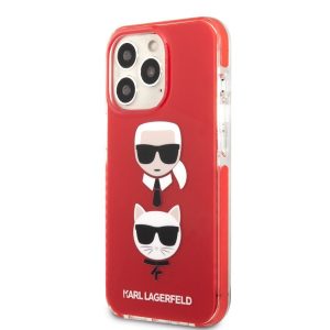 Husă din TPU pentru Apple iPhone 13 Pro KARL LAGERFELD KLHCP13LTPE2TR - roșu