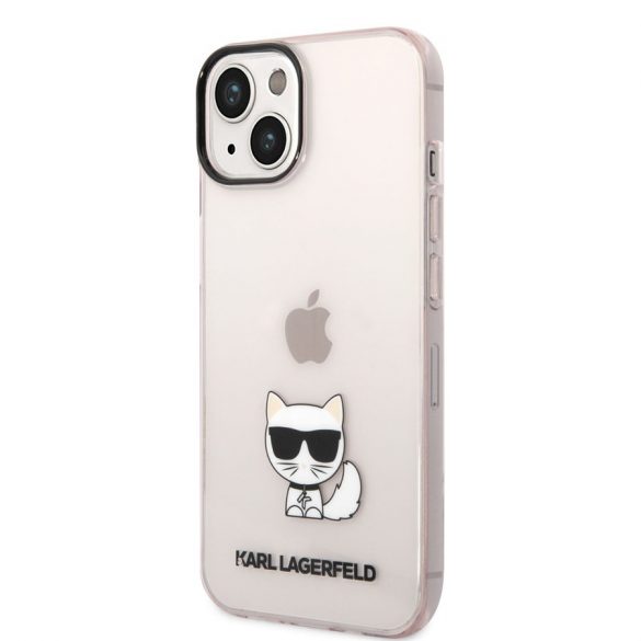 Husă din TPU pentru Apple iPhone 14 Plus KARL LAGERFELD KLHCP14MCTTRI - roz