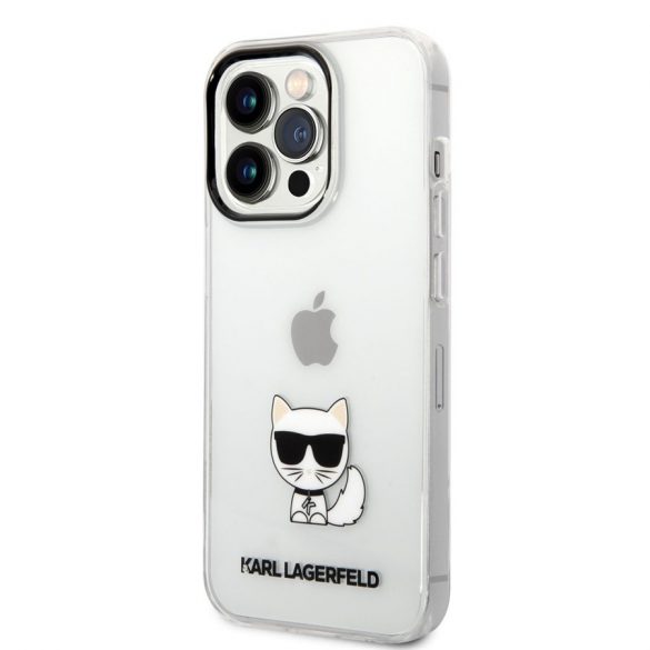 Husă din TPU pentru Apple iPhone 14 Pro KARL LAGERFELD KLHCP14LCTTR - Transparentă