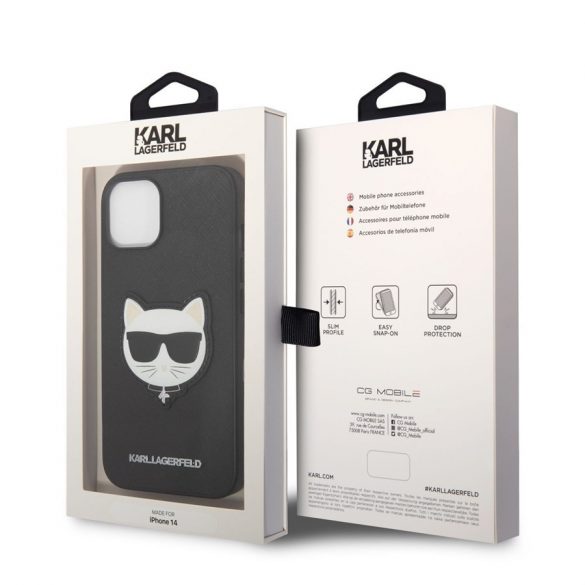 Husă din spate Apple iPhone 14 KARL LAGERFELD KLHCP14SSAPCHK - neagră