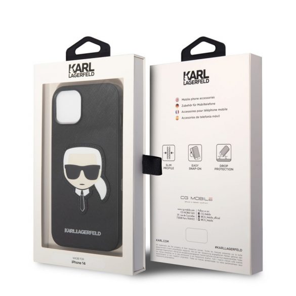 Husa din spate Apple iPhone 14 Plus KARL LAGERFELD KLHCP14MSAPKHK - negru