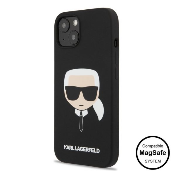 Husa din spate Apple iPhone 14 KARL LAGERFELD KLHMP14SSLKHBK silicon lichid MagSafe - negru