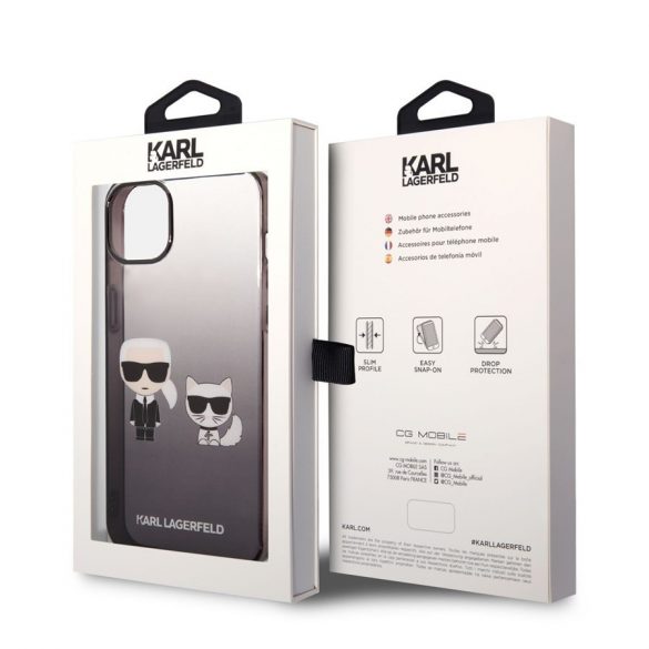 Husă din TPU pentru Apple iPhone 14 Plus KARL LAGERFELD KLHCP14MTGKCK - neagră