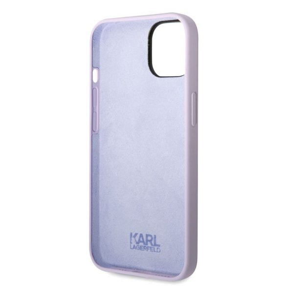 Husă din spate lichidă Apple iPhone 14 Plus KARL LAGERFELD KLHCP14MSNIKBCU - violet