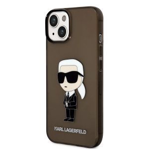 Husă din TPU pentru Apple iPhone 14 KARL LAGERFELD KLHCP14SHNIKTCK - neagră