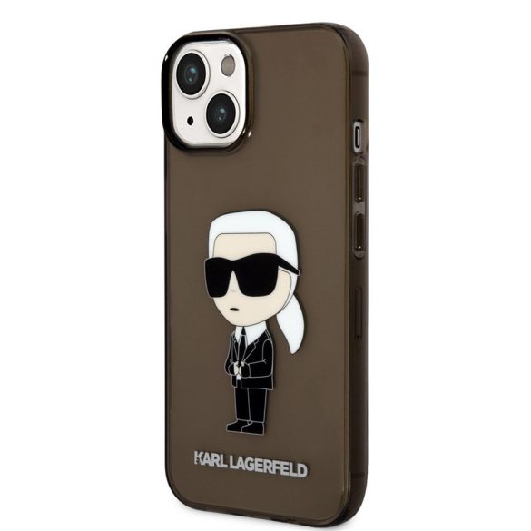 Husă din TPU pentru Apple iPhone 14 Plus KARL LAGERFELD KLHCP14MHNIKTCK - neagră