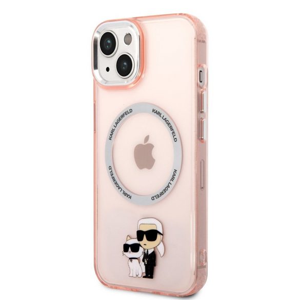 Husă din spate din TPU pentru Apple iPhone 14 KARL LAGERFELD KLHMP14SHNKCIP - roz