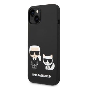 Husa din spate din silicon lichid KARL LAGERFELD KLHCP14SSSKCK Apple iPhone 14 - negru