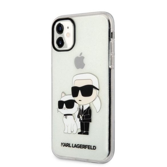 Apple iPhone 11 KARL LAGERFELD KLHCN61HNKCTGT Spate cu sclipici - Husa transparenta