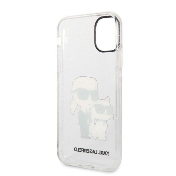 Apple iPhone 11 KARL LAGERFELD KLHCN61HNKCTGT Spate cu sclipici - Husa transparenta