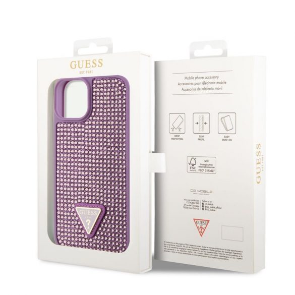 Husa din spate Apple iPhone 14 GUESS GUHCP14SHDGTPU - Carcasa violet