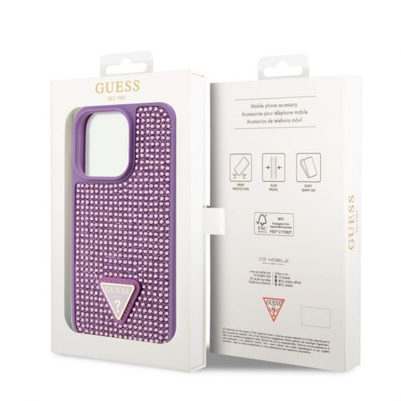 Husa din spate Apple iPhone 14 Pro GUESS GUHCP14LHDGTPU - Carcasa violet