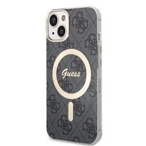 Husa din spate Apple iPhone 14 GUESS GUHMP14SH4STK MagSafe - Carcasa neagra