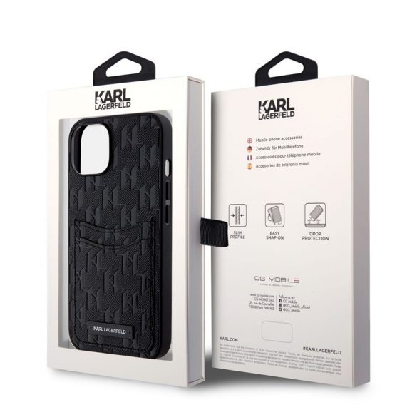 Husa din spate Apple iPhone 11 KARL LAGERFELD KLHCN61SAKLHPPK - Husa neagra