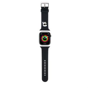 Curea ceas Apple iWatch Karl Lagerfeld KLAWMSLKNK 42/44/45mm - Negru