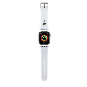 Curea de ceas Apple iWatch Karl Lagerfeld KLAWMSLKNH 42/44/45 mm - albă