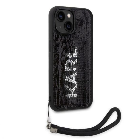 Husă din spate reversibilă KARL LAGERFELD KLHCP14SPSQRKS Apple iPhone 14 - Carcasă neagră/argintie