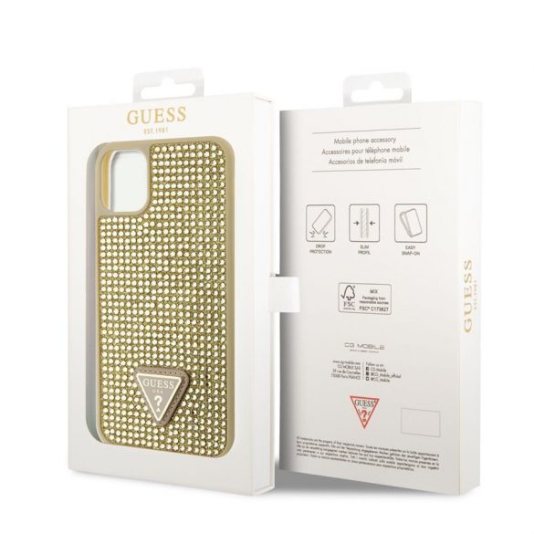 Husa din spate Apple iPhone 11/XR GUESS GUHCN61HDGTPD - Carcasa aurie