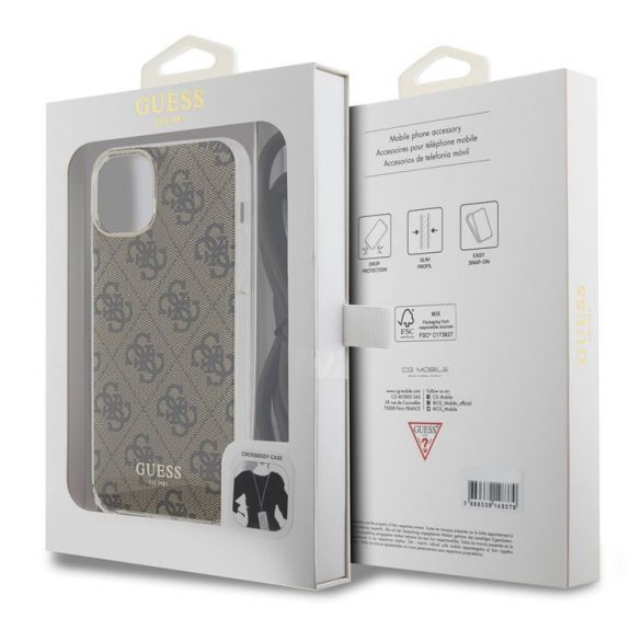 Apple iPhone 15 GUESS GUHCP15SSHC4SEW IML Capac spate - maro